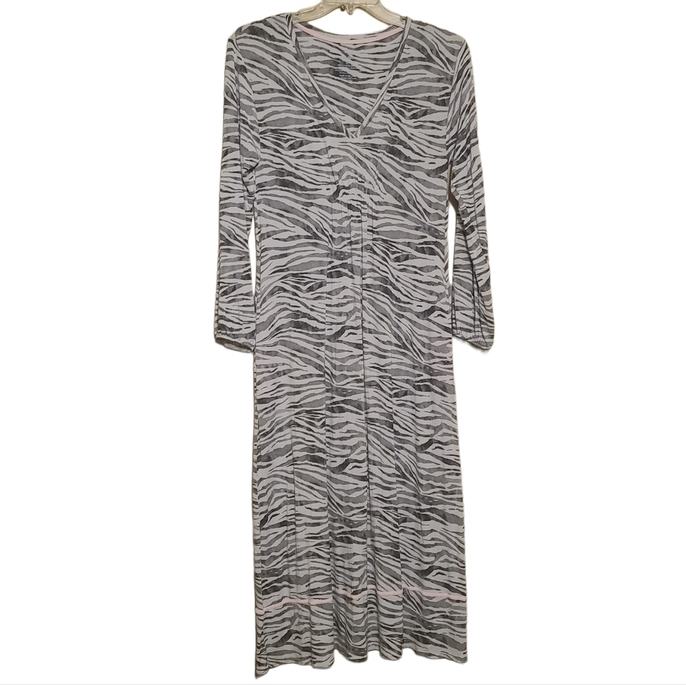 Tommy Bahama | V-Neck Animal Print Long Sleeve Maxi Dress (Size Small)